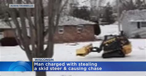 skid steer police chase bathtub|Police chase stolen skid.